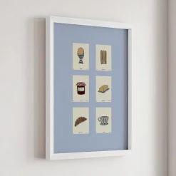 Affiche A3 Breakfast Set - Blue