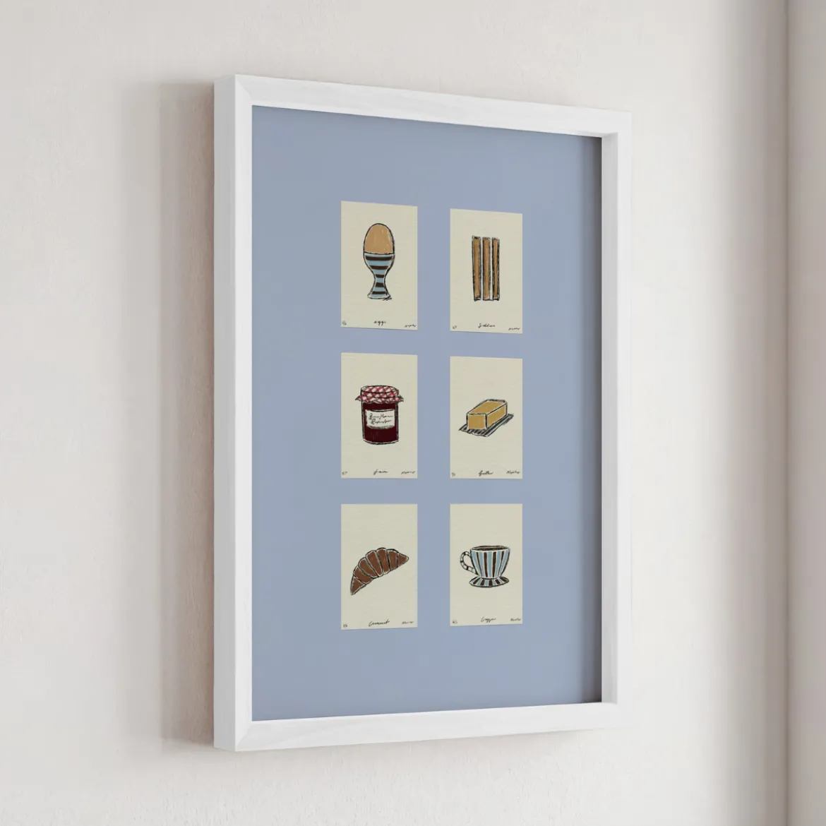 Affiche A3 Breakfast Set - Blue