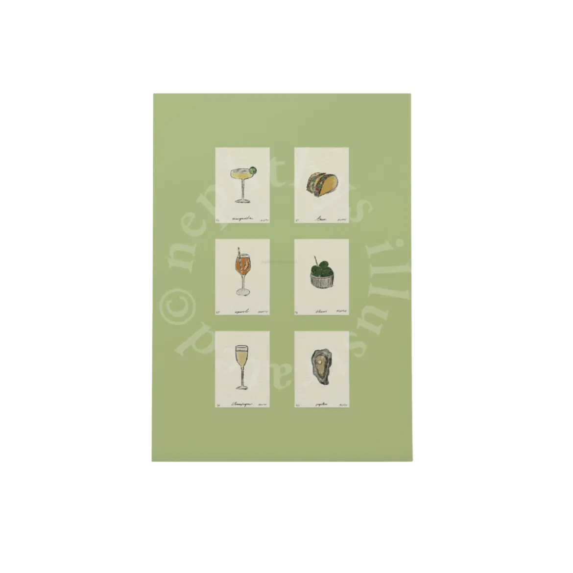 Affiche A3 Sips & Snacks - Green