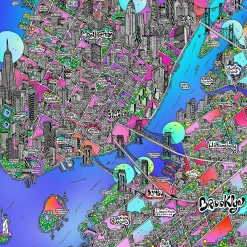 Affiche Carte de New-York