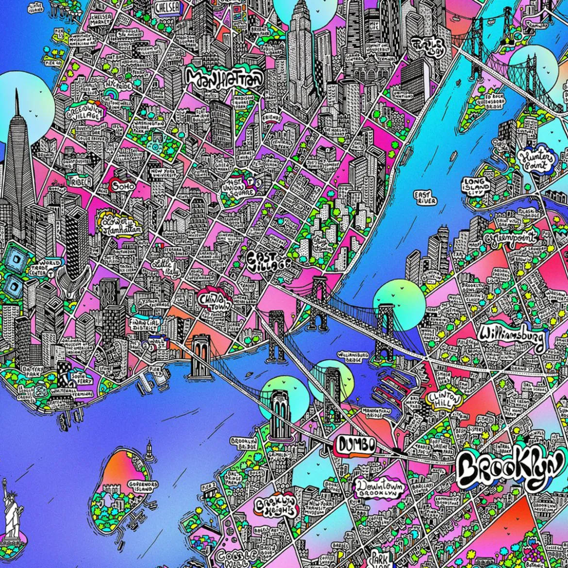 Affiche Carte de New-York