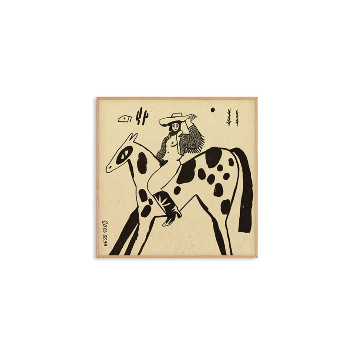 Affiche Enik? Eged - Cowgirl - 50 x 50 cm
