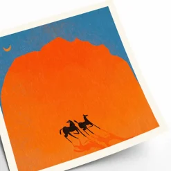 Affiche Enik? Eged - Horses of Wadi Rum - 50 x 50 cm
