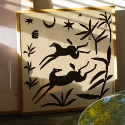 Affiche Enik? Eged - Papercut Horses - 50 x 50 cm