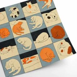 Affiche Enik? Eged - Sleeping Cat - 50 x 50 cm