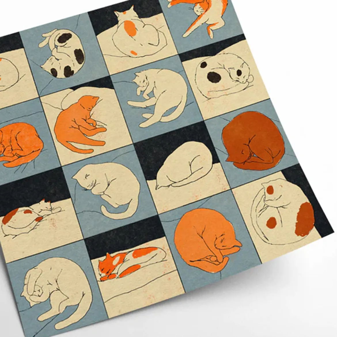 Affiche Enik? Eged - Sleeping Cat - 50 x 50 cm