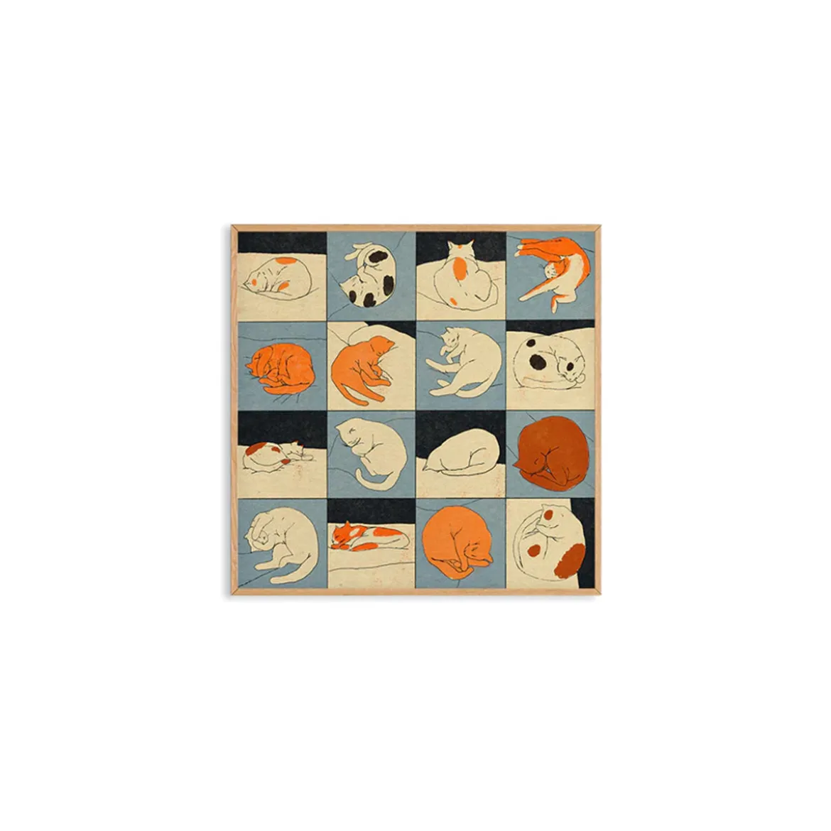 Affiche Enik? Eged - Sleeping Cat - 50 x 50 cm