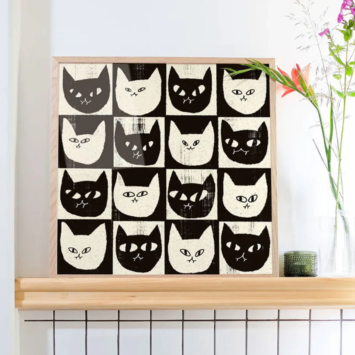 Affiche Eniko Eged Black Cat White