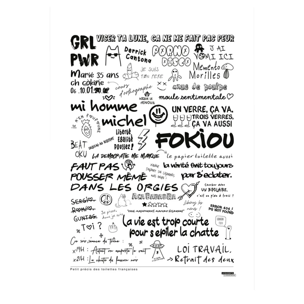 Affiche Graffitis de Toilettes
