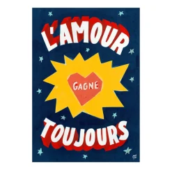 Affiche 07 L'amour Gagne Toujours - 30 x 40 cm