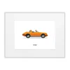 Affiche Le duo Porsche 911 Targa Orange - 30 x 40 cm