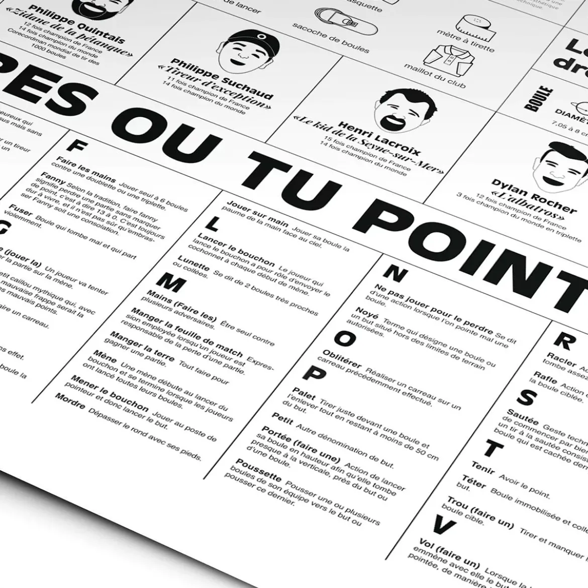 Affiche Le manifeste de la pétanque - 50 x 70 cm