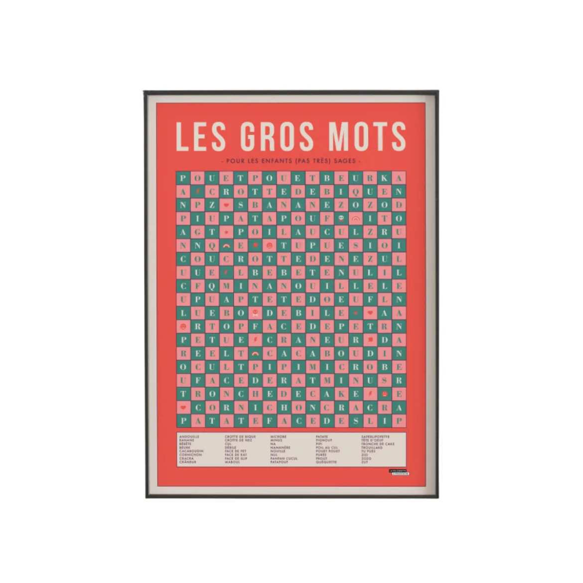 Affiche Les gros mots 50x70cm