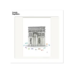 Affiche Paris Arc de Triomphe WLPP - 22 x 22 cm