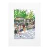 Affiche Paris Bouquinistes - Why LA? Pourquoi Paris ? - 22 x 22 cm