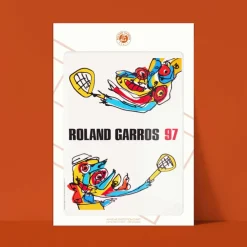 Affiche Roland-Garros 1997 - Antonio Saura - 30 x 40 cm