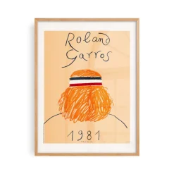 Affiche Roland-Garros 1981 - Eduardo Arroyo - 30 x 40 cm