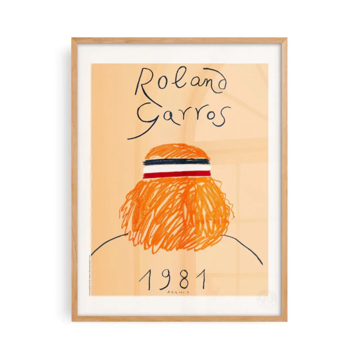 Affiche Roland-Garros 1981 - Eduardo Arroyo - 30 x 40 cm
