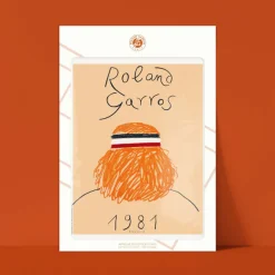 Affiche Roland-Garros 1981 - Eduardo Arroyo - 30 x 40 cm