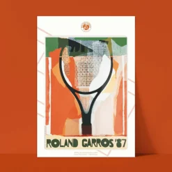 Affiche Roland-Garros 1987 - Gérard Titus-Carmel - 30 x 40 cm
