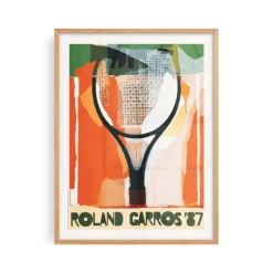 Affiche Roland-Garros 1987 - Gérard Titus-Carmel - 30 x 40 cm