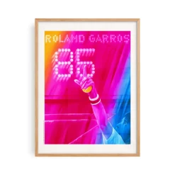Affiche Roland-Garros 1985 - Jacques Monory - 30 x 40 cm