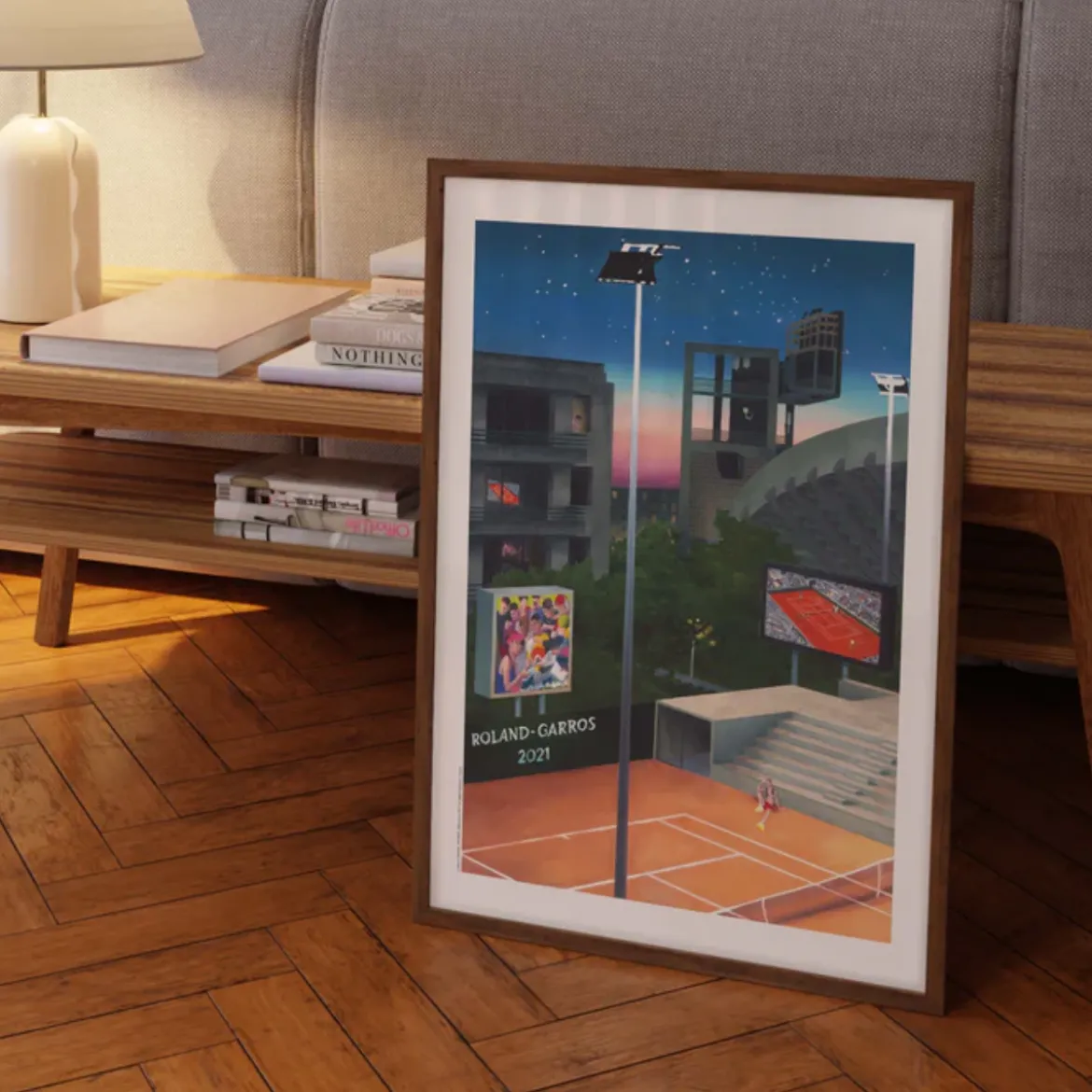 Affiche Roland-Garros 2021 - Jean Claracq - 30 x 40 cm