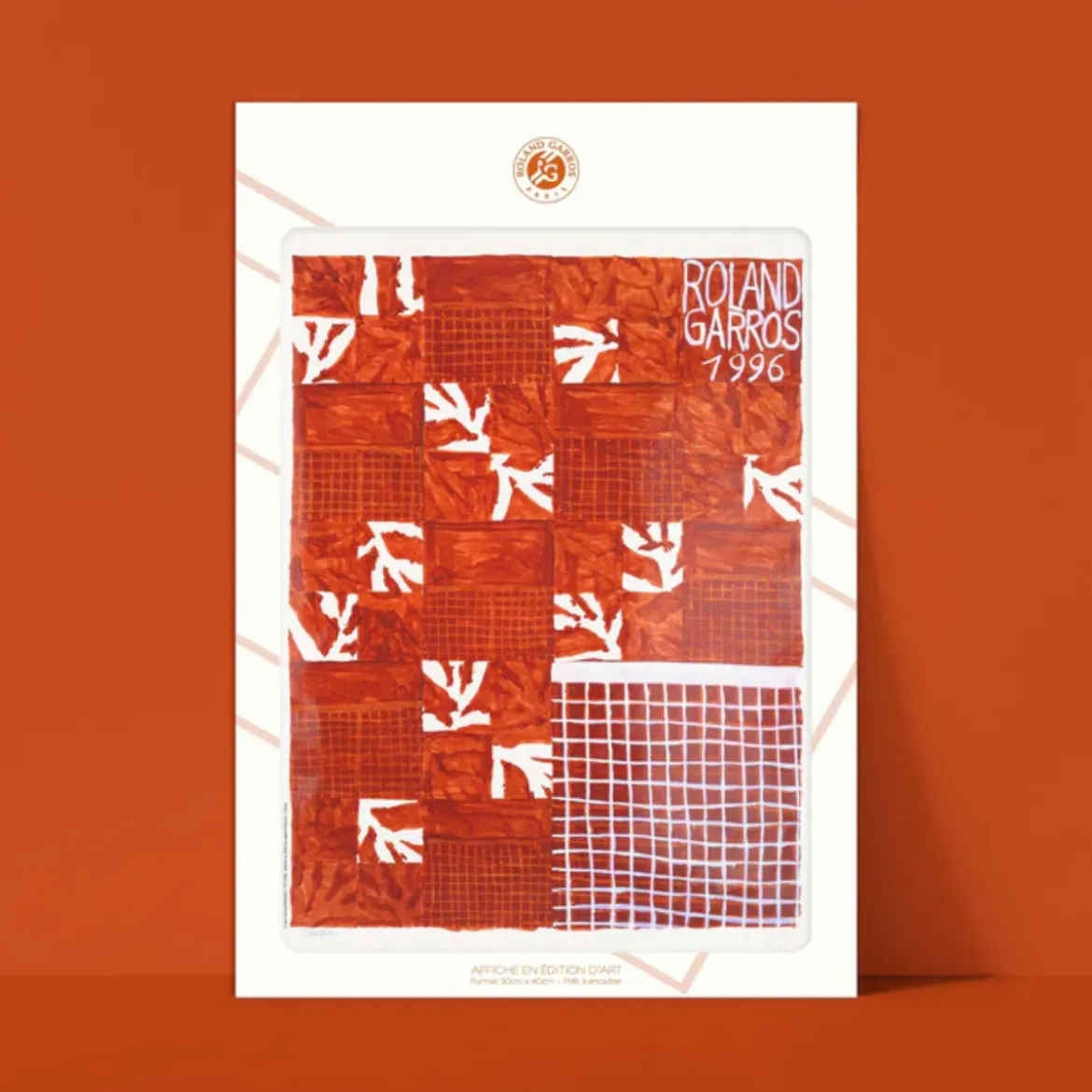 Affiche Roland-Garros 1996 - Jean-Michel Meurice - 30 x 40 cm