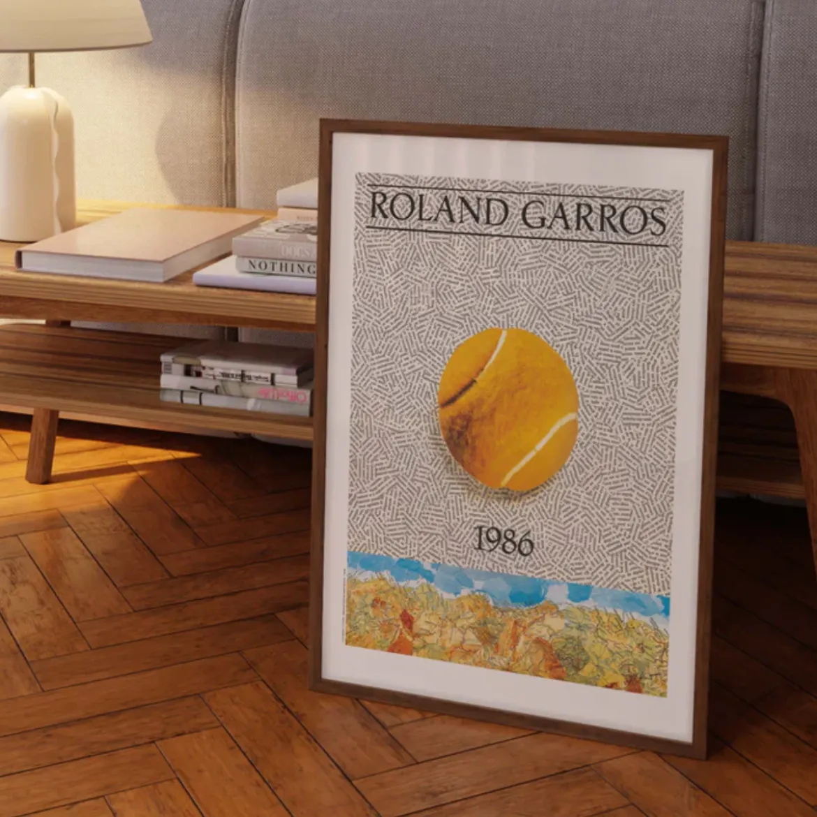 Affiche Roland-Garros 1986 - Jiri Kolar - 30 x 40 cm