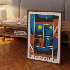 Affiche Roland-Garros 2025 - Marc-Antoine Mathieu - 30 x 40 cm
