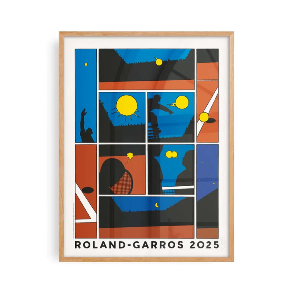 Affiche Roland-Garros 2025 - Marc-Antoine Mathieu - 30 x 40 cm