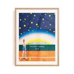 Affiche Roland-Garros 2023 - Maxime Verdier - 30 x 40 cm