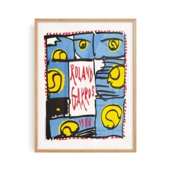 Affiche Roland-Garros 1988 - Pierre Alechinsky - 30 x 40 cm