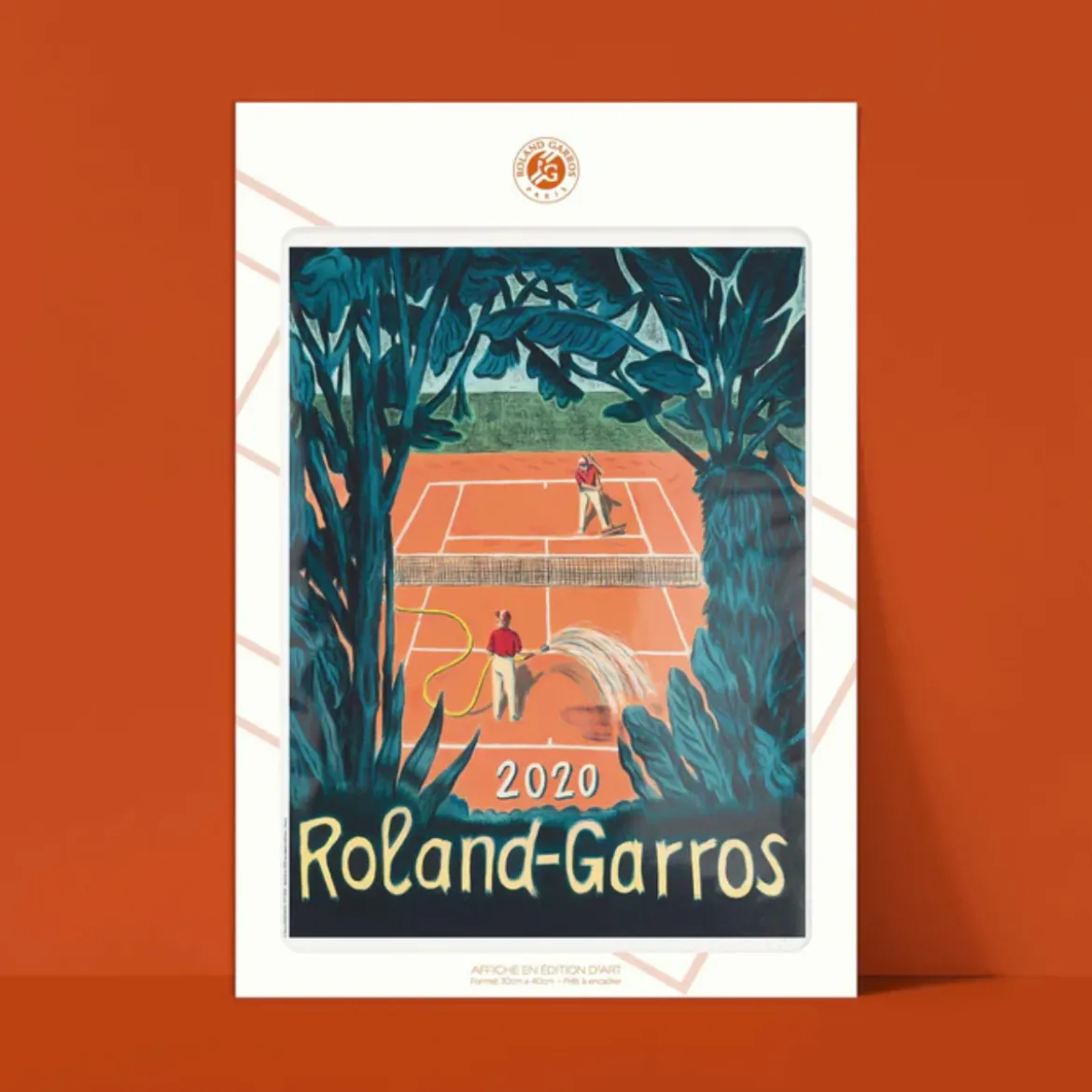 Affiche Roland-Garros 2020 - Pierre Seinturier - 30 x 40 cm