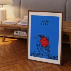 Affiche Roland-Garros 1980 - Valerio Adami - 30 x 40 cm