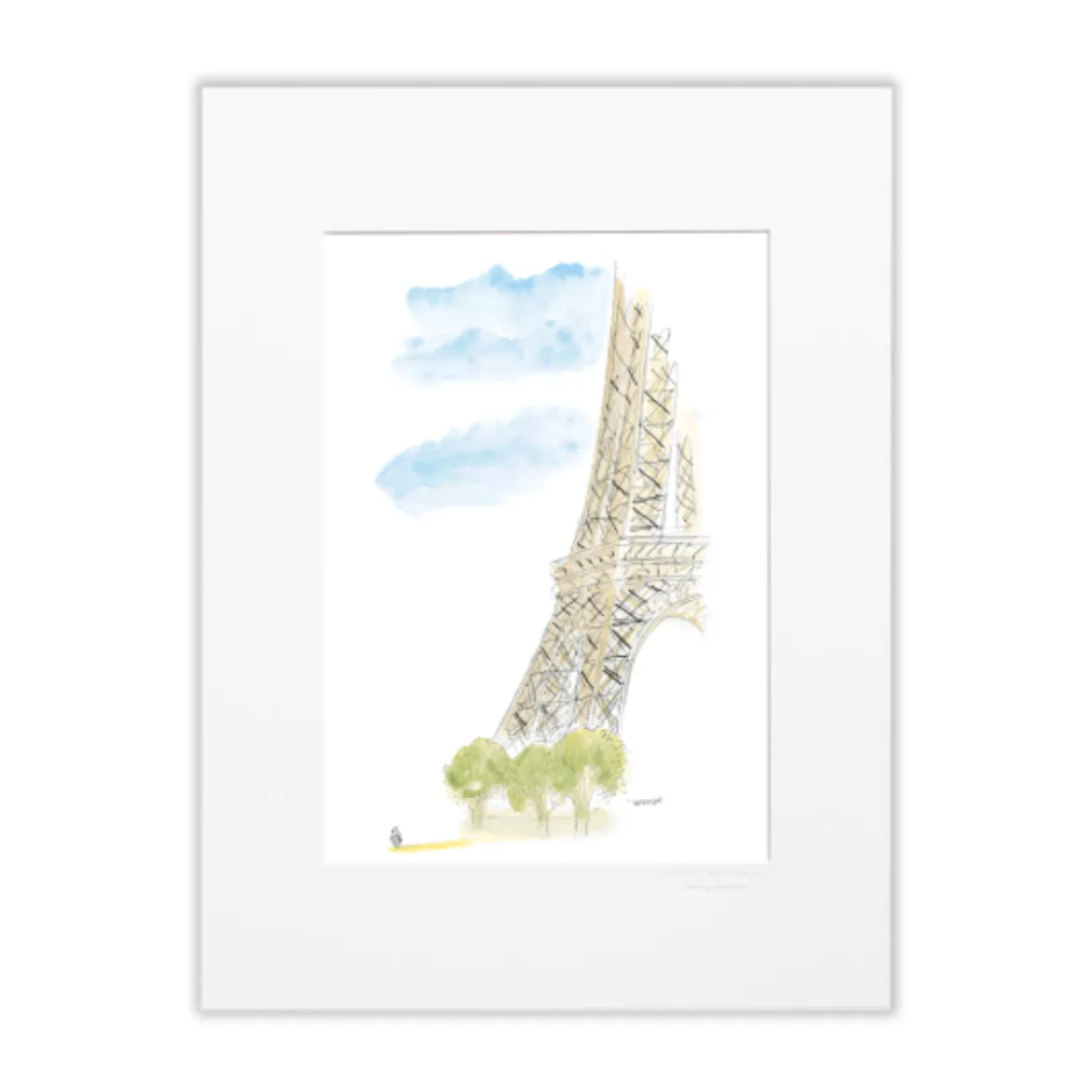 Affiche Sempé Tour Eiffel - 30 x 40 cm