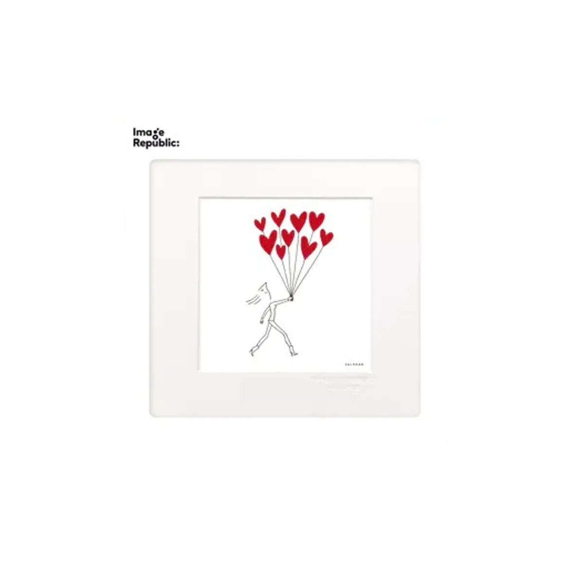 Affiche Soledad Coeur Bouquet - 22 x 22 cm