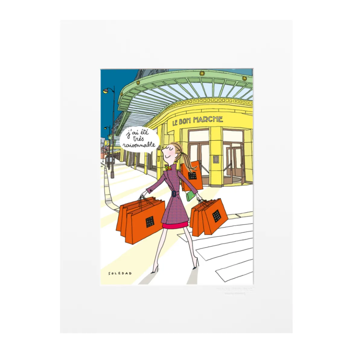 Affiche Soledad Devanture Bon Marché - 30 x 40 cm