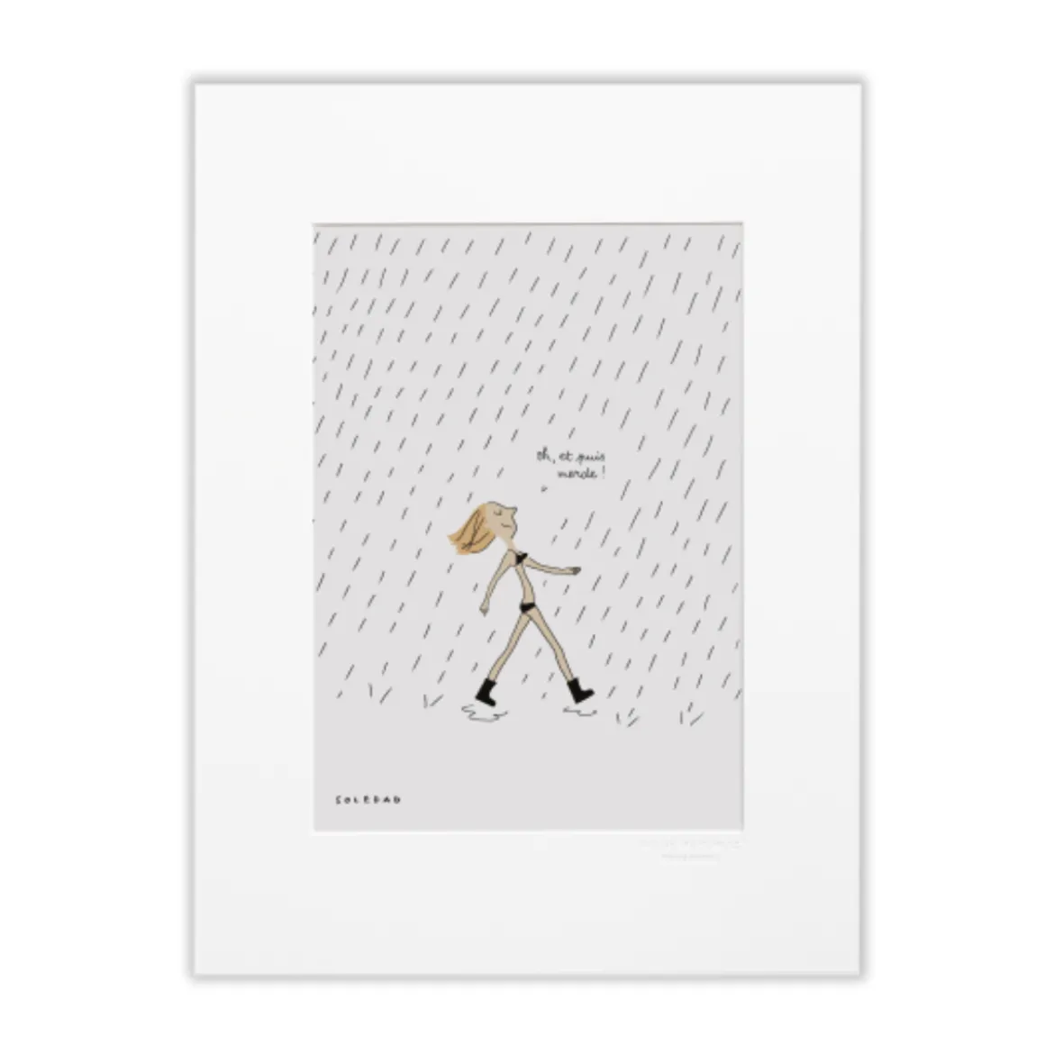 Affiche Soledad Pluie - 30 x 40 cm