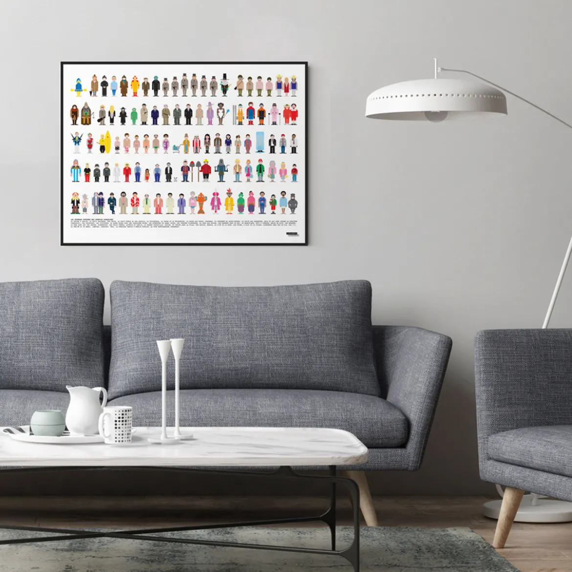 Affiche Vestiaire des Célèbres Films Comiques - 50 x 70 cm