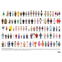Affiche Vestiaire des Célèbres Films Comiques - 50 x 70 cm