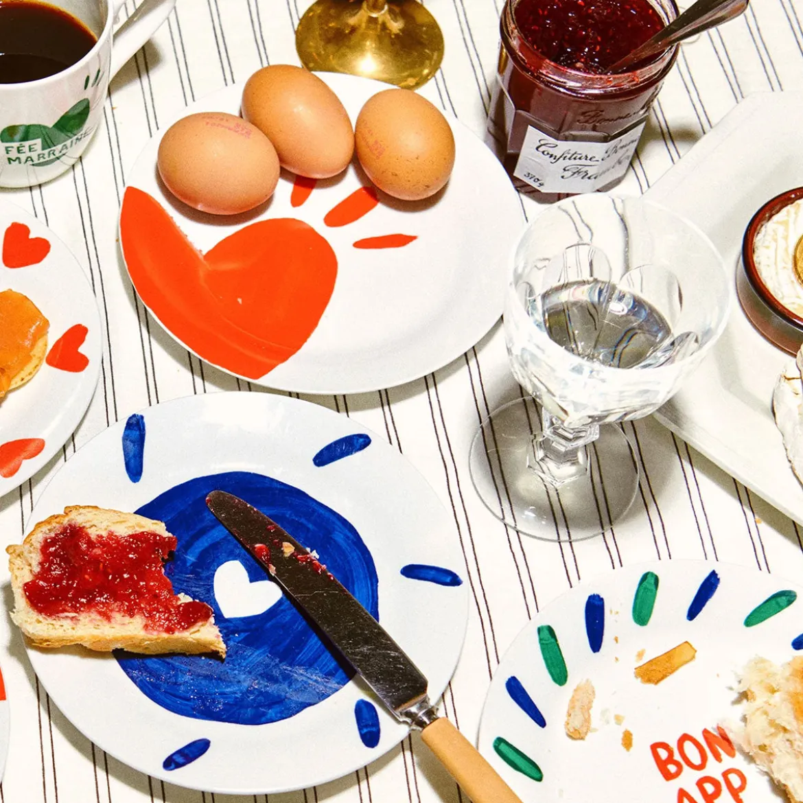 Assiette Coeur - Bleu