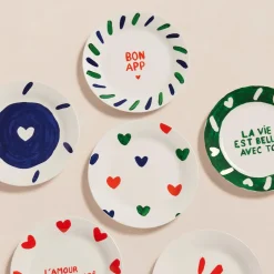 Assiette Coeur - Bleu
