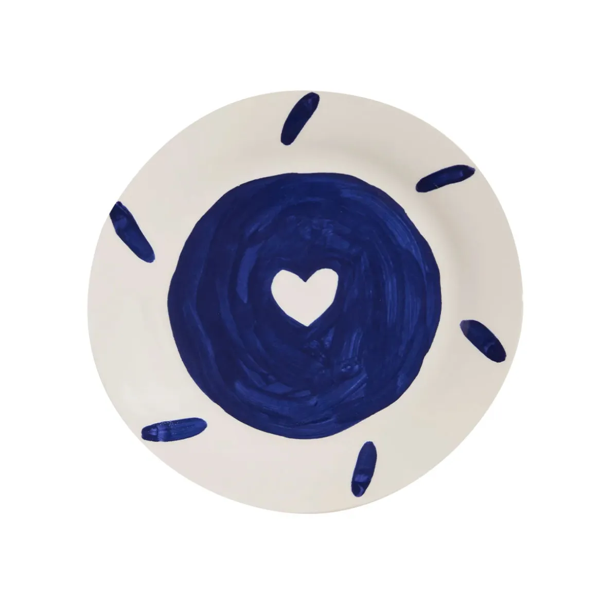 Assiette Coeur - Bleu