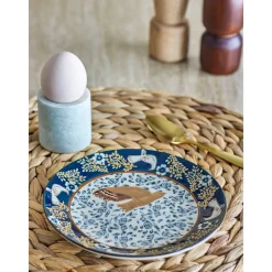 Assiette Hezha Grès - Bleu