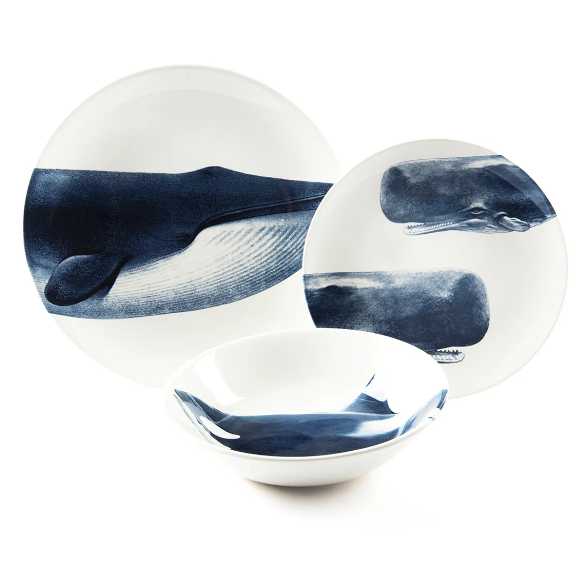 Assiette plate - Baleine