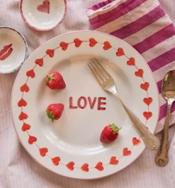 Assiette plate Love en céramique