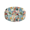 Assiette rectangulaire Melamine - Paris Mon Amour Bleu Clair