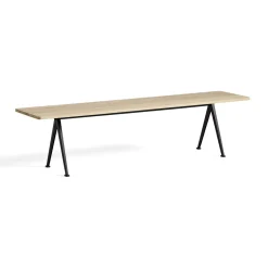 Banc Pyramid 12 Base noire & plateau chêne vernis