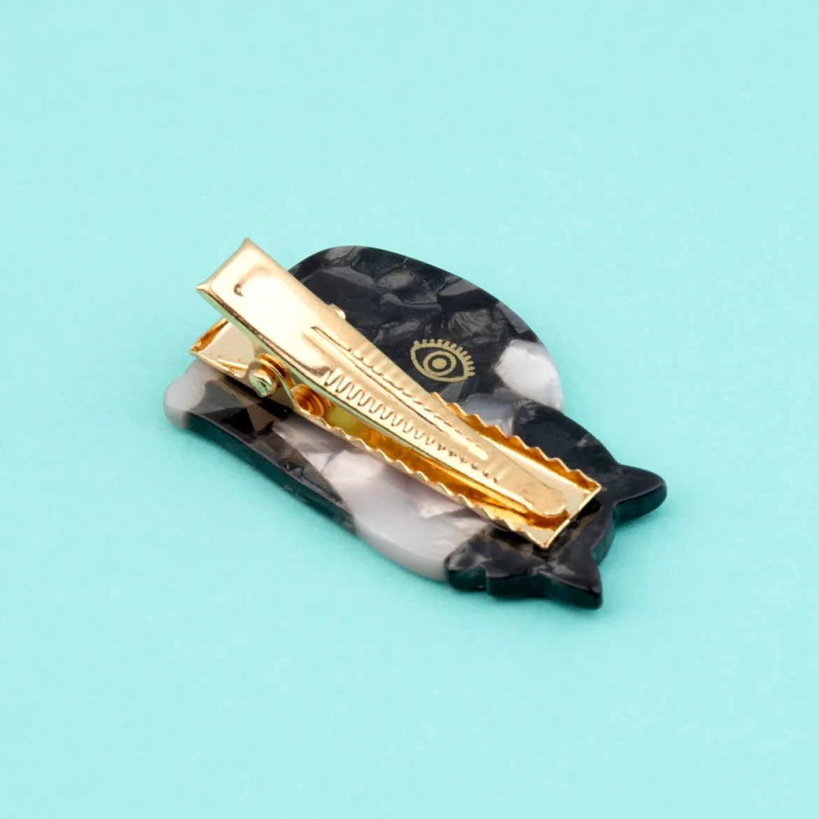 Barrette - Chat Noir & Blanc